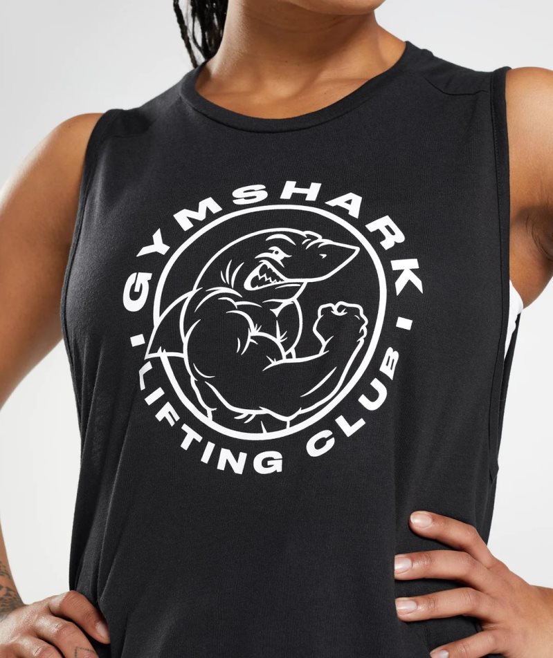 Podkoszulki Gymshark Legacy Damskie Czarne | PL 173MPJ